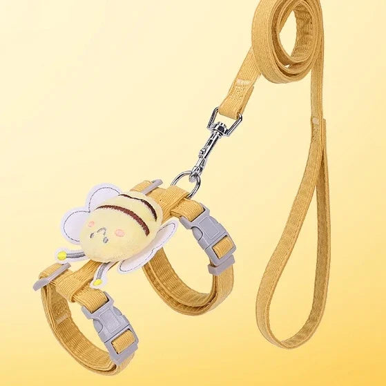 Bee-Themed Cat Harness & Leash Set – Adjustable & Comfortable