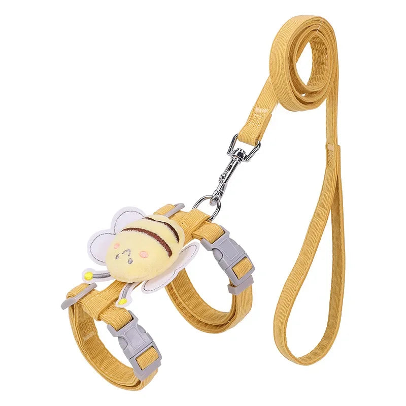Bee-Themed Cat Harness & Leash Set – Adjustable & Comfortable