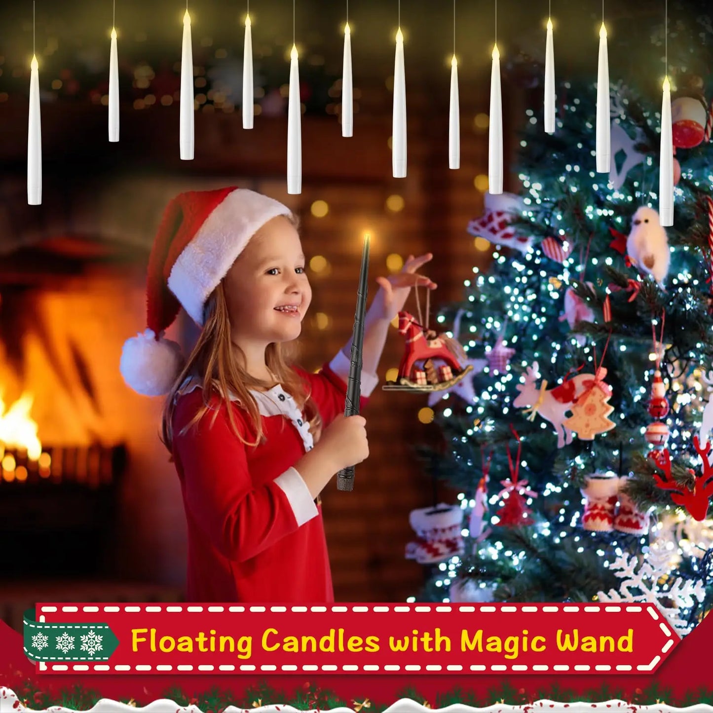 Floating LED Candles™ – 12/48/72pcs with Magic Wand for Party & Wedding Decor