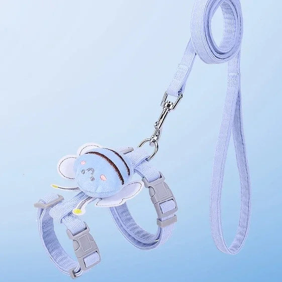 Bee-Themed Cat Harness & Leash Set – Adjustable & Comfortable