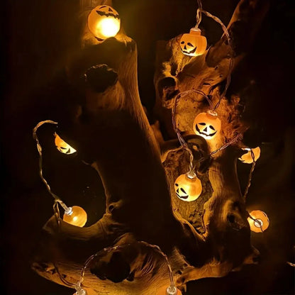 Halloween Mini Pumpkin String Lights – 10/20 LED Battery-Powered Decorative Lamp for Home, Bedroom & Party