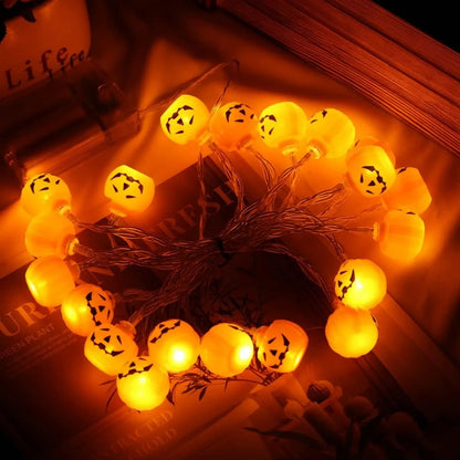 Halloween Mini Pumpkin String Lights – 10/20 LED Battery-Powered Decorative Lamp for Home, Bedroom & Party