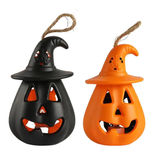 LED Halloween Pumpkin Ghost Lantern Lamp – DIY Hanging Candle Light Decoration for Home & Horror Props