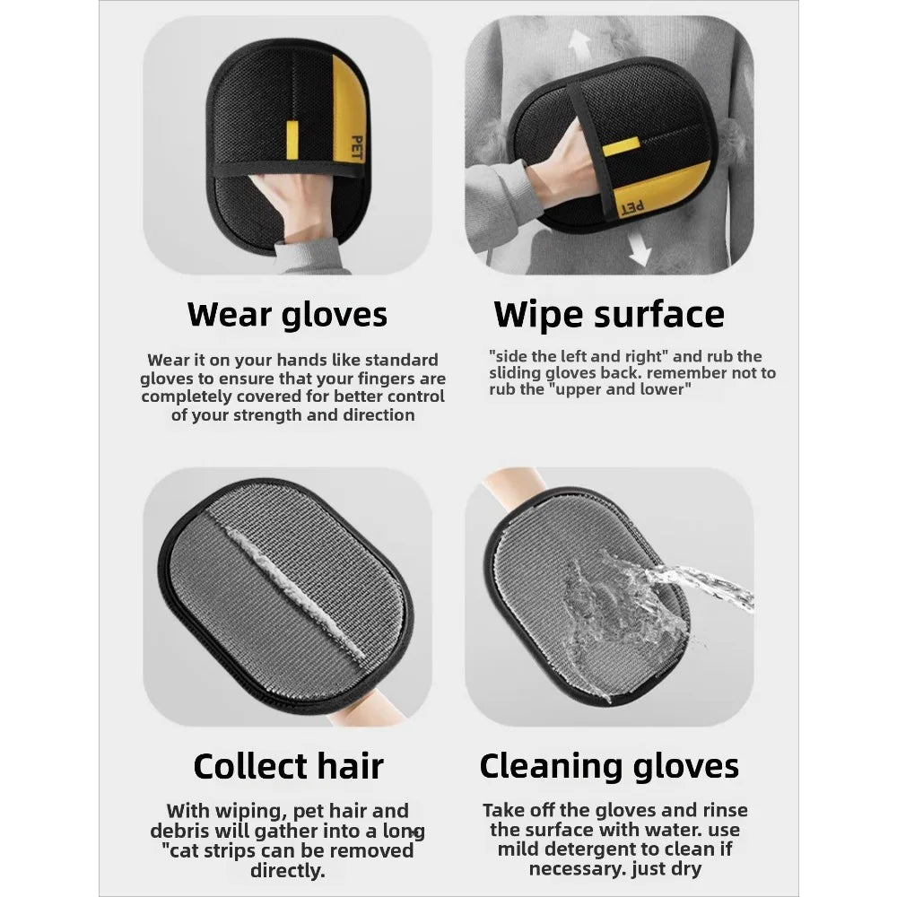 Pet Hair Remover Glove – Easily Clean Cat & Dog Hair at Home