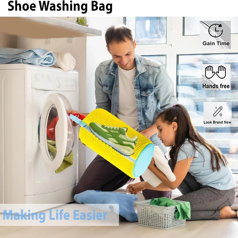 Shoe Washing Bag + Brush Set (1/2/4PCS)