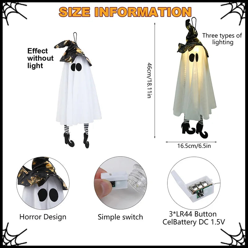 LED Halloween Witch & Ghost™ – 1/2/3pcs Hanging Party Decor
