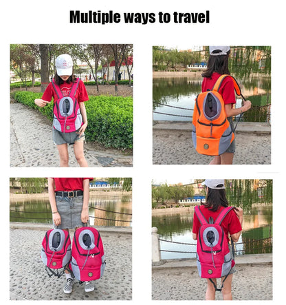 Small Dog Carrier Backpack – Breathable Travel Bag for Pets