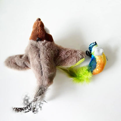 Interactive Chirping Bird Toy – Plush Catnip Pet Toy for Cats & Small Dogs