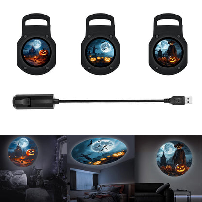 Moon Pumpkin Projection Lamp™ – 360° Rotatable Halloween Atmosphere Light