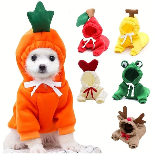 Fruit Fun™ Pet Costume – Soft Fleece Jacket for Small Dogs & Cats