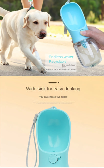2-in-1 Pets Water Bottle & Food Dispenser – Portable Travel Cup for Pets