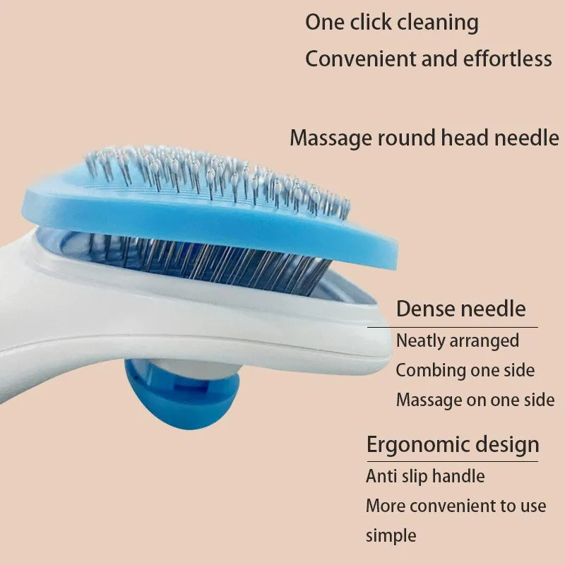 All-in-One Pet Hair Brush – Grooming Tool for Cats & Dogs