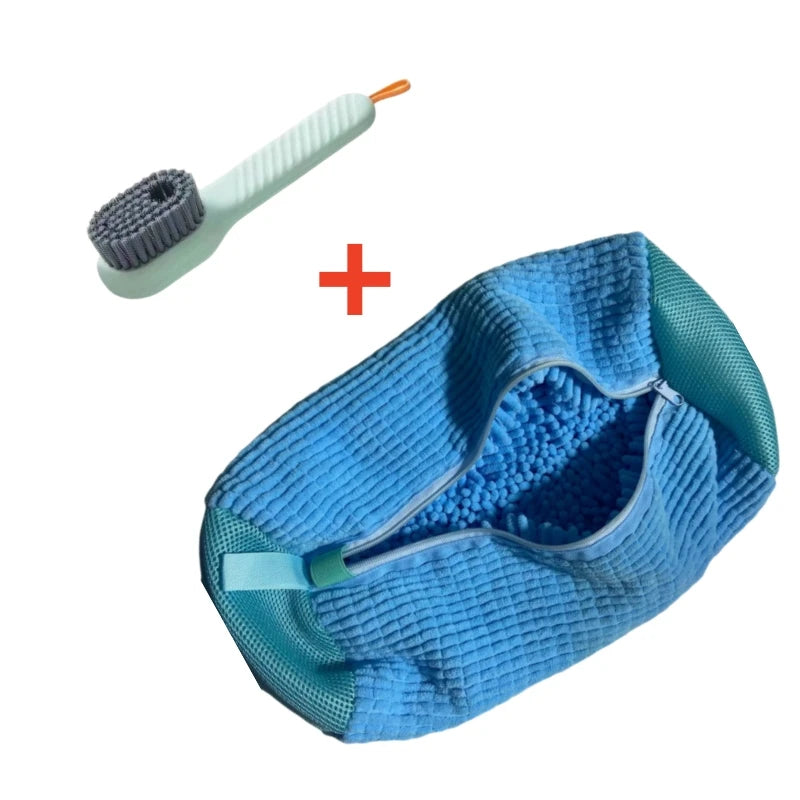 Shoe Washing Bag + Brush Set (1/2/4PCS)