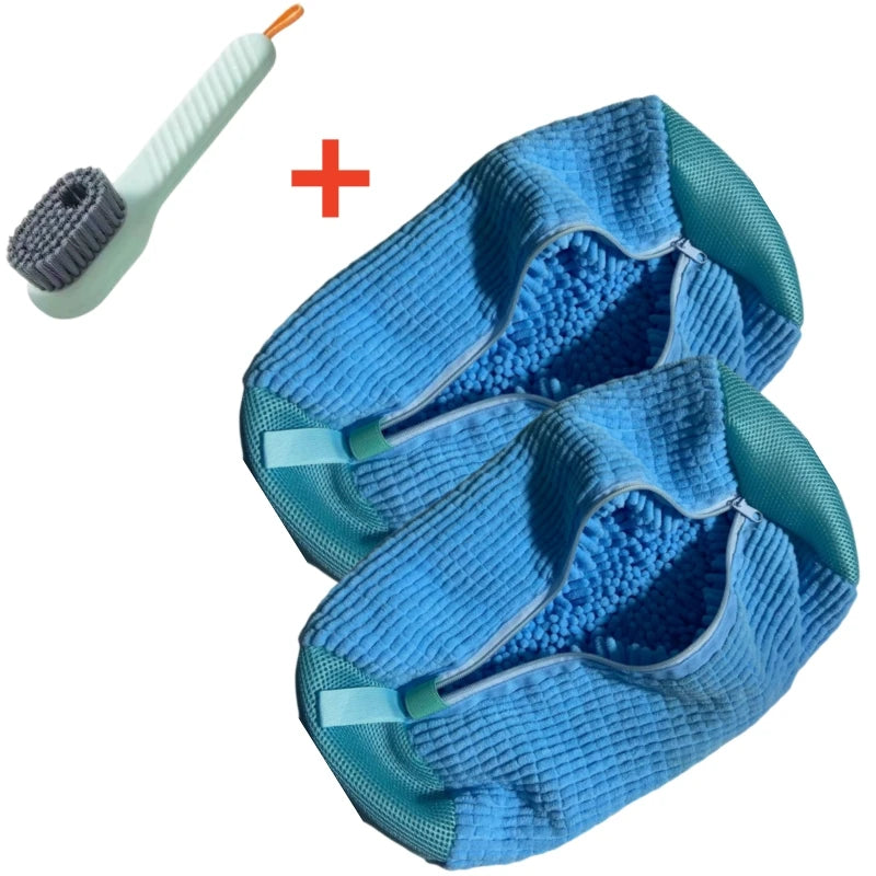 Shoe Washing Bag + Brush Set (1/2/4PCS)