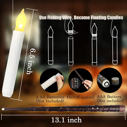Floating LED Candles™ – 12/48/72pcs with Magic Wand for Party & Wedding Decor