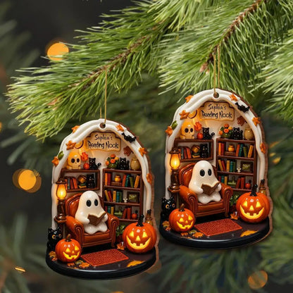 Cute Halloween Ghost Ornaments – Acrylic Warm Halloween Decorations for Indoor Home Decor