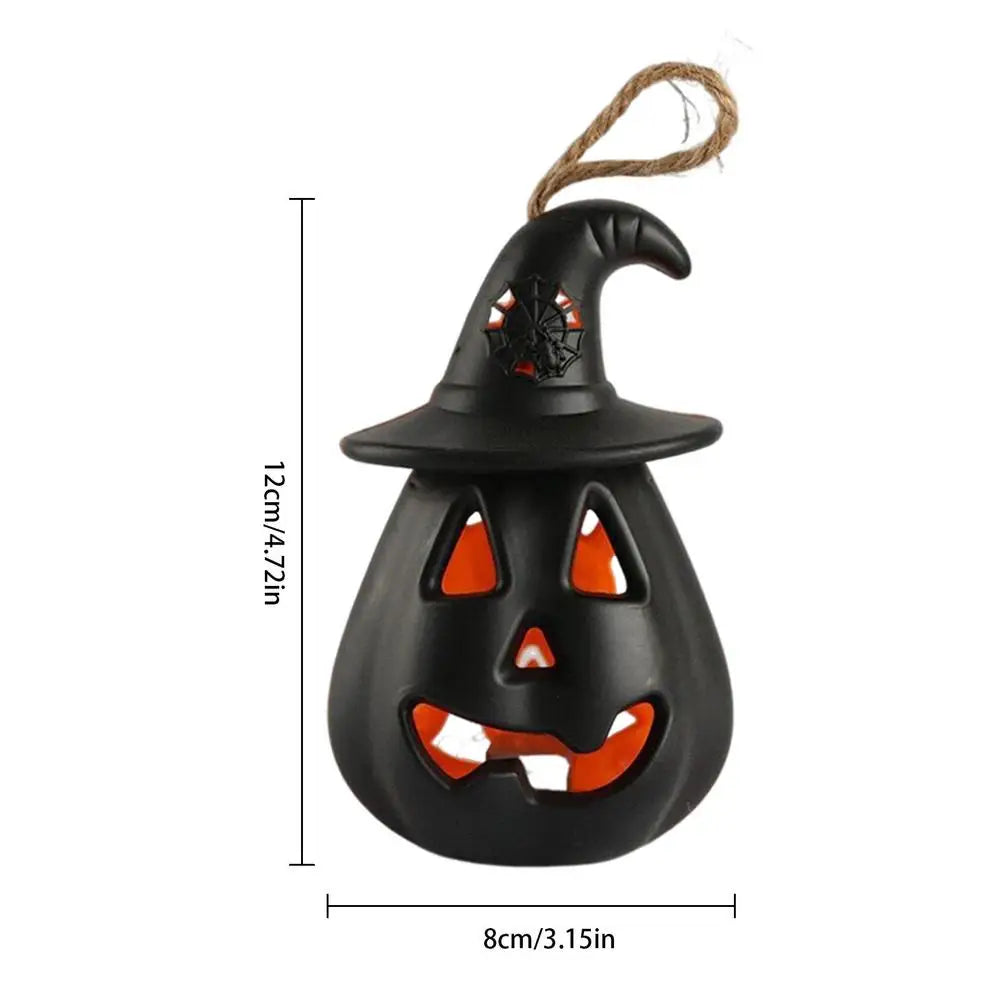 LED Halloween Pumpkin Ghost Lantern Lamp – DIY Hanging Candle Light Decoration for Home & Horror Props