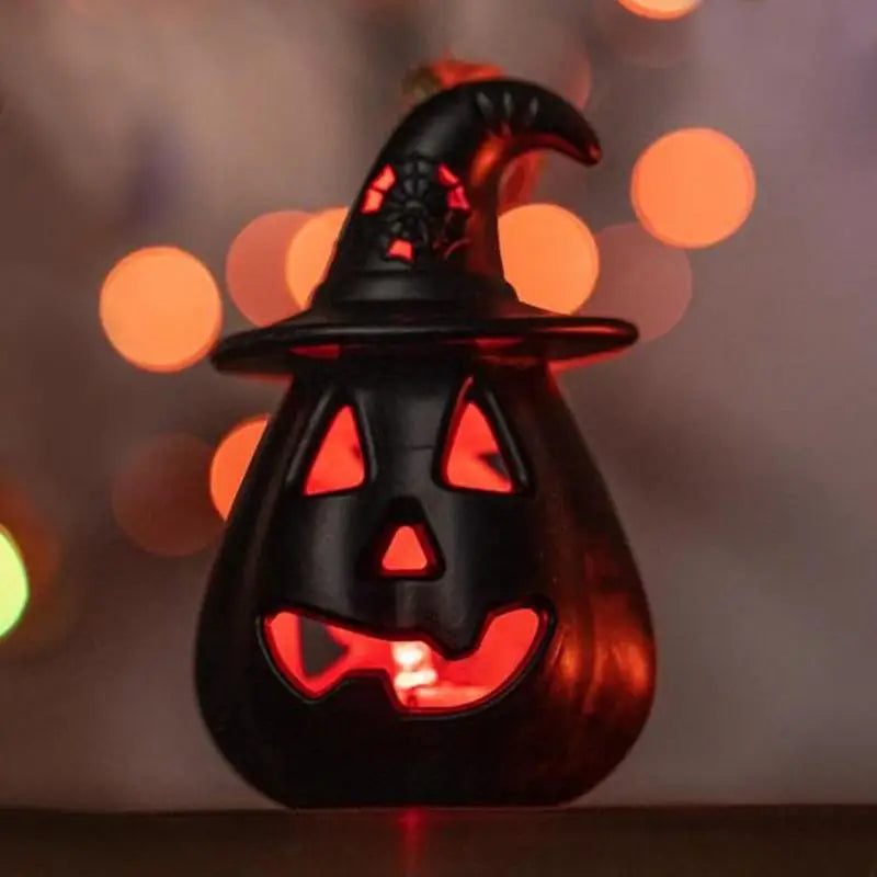 LED Halloween Pumpkin Ghost Lantern Lamp – DIY Hanging Candle Light Decoration for Home & Horror Props