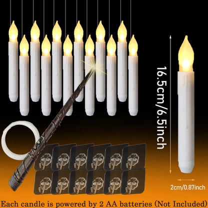 Floating LED Candles™ – 12/48/72pcs with Magic Wand for Party & Wedding Decor