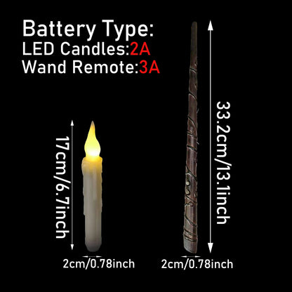 Floating LED Candles™ – 12/48/72pcs with Magic Wand for Party & Wedding Decor