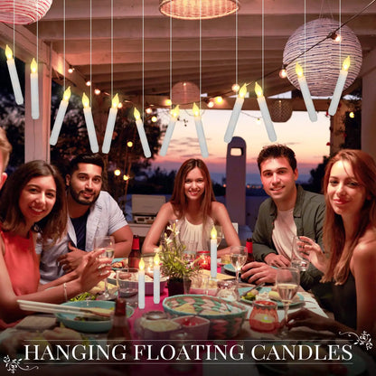 Floating LED Candles™ – 12/48/72pcs with Magic Wand for Party & Wedding Decor