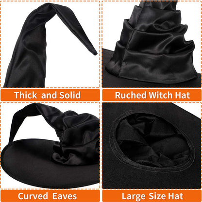 Witchy™ Halloween Black Wizard Hat
