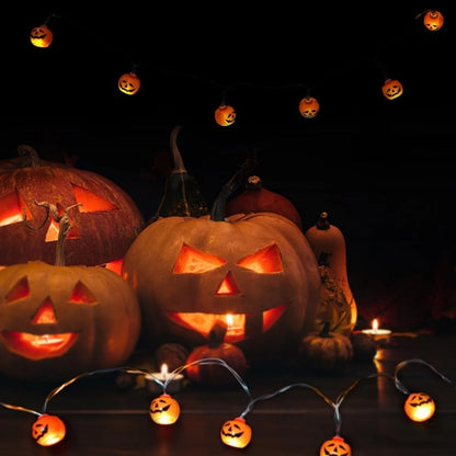 Halloween Mini Pumpkin String Lights – 10/20 LED Battery-Powered Decorative Lamp for Home, Bedroom & Party