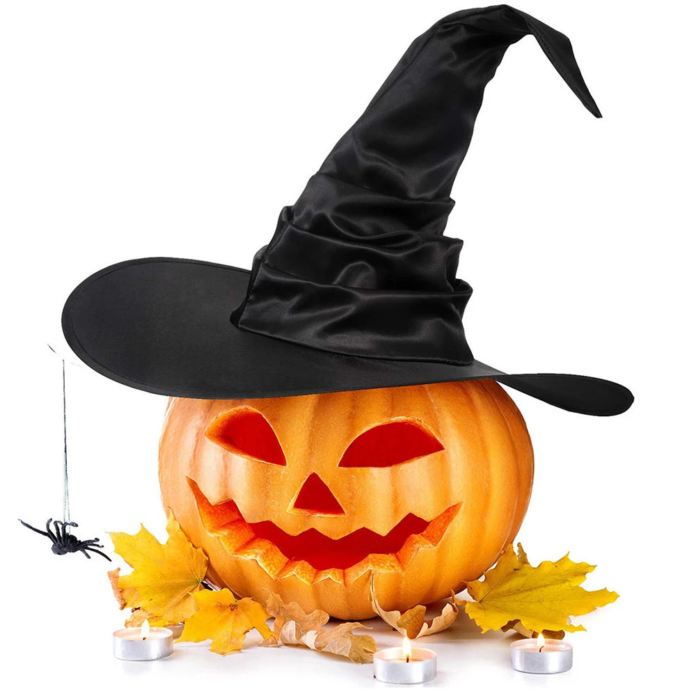 Witchy™ Halloween Black Wizard Hat