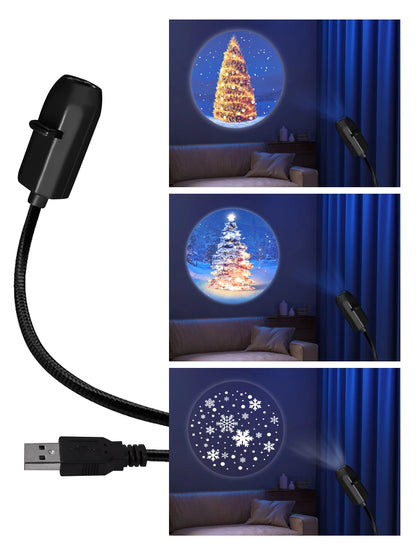 Mini USB Projection Lamp™ – Halloween, Christmas & Planet Decor