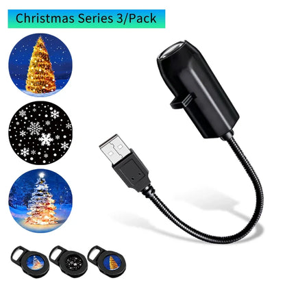 Mini USB Projection Lamp™ – Halloween, Christmas & Planet Decor