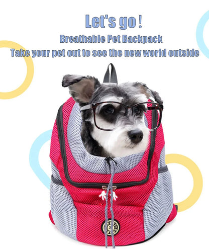 Small Dog Carrier Backpack – Breathable Travel Bag for Pets