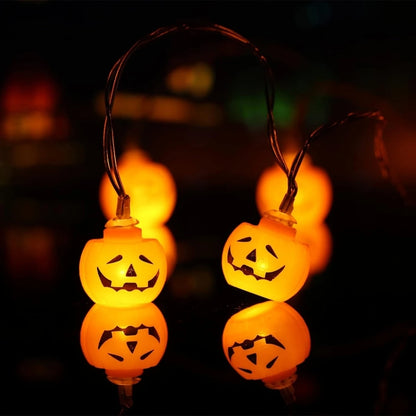 Halloween Mini Pumpkin String Lights – 10/20 LED Battery-Powered Decorative Lamp for Home, Bedroom & Party