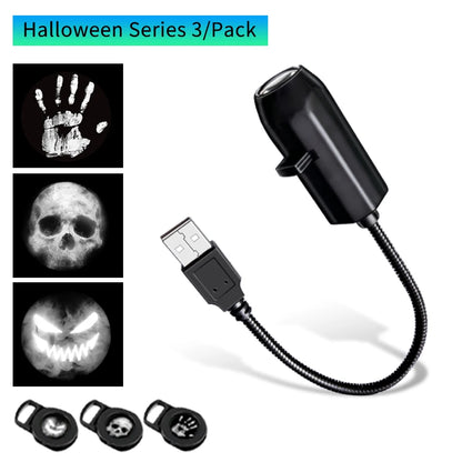 Mini USB Projection Lamp™ – Halloween, Christmas & Planet Decor