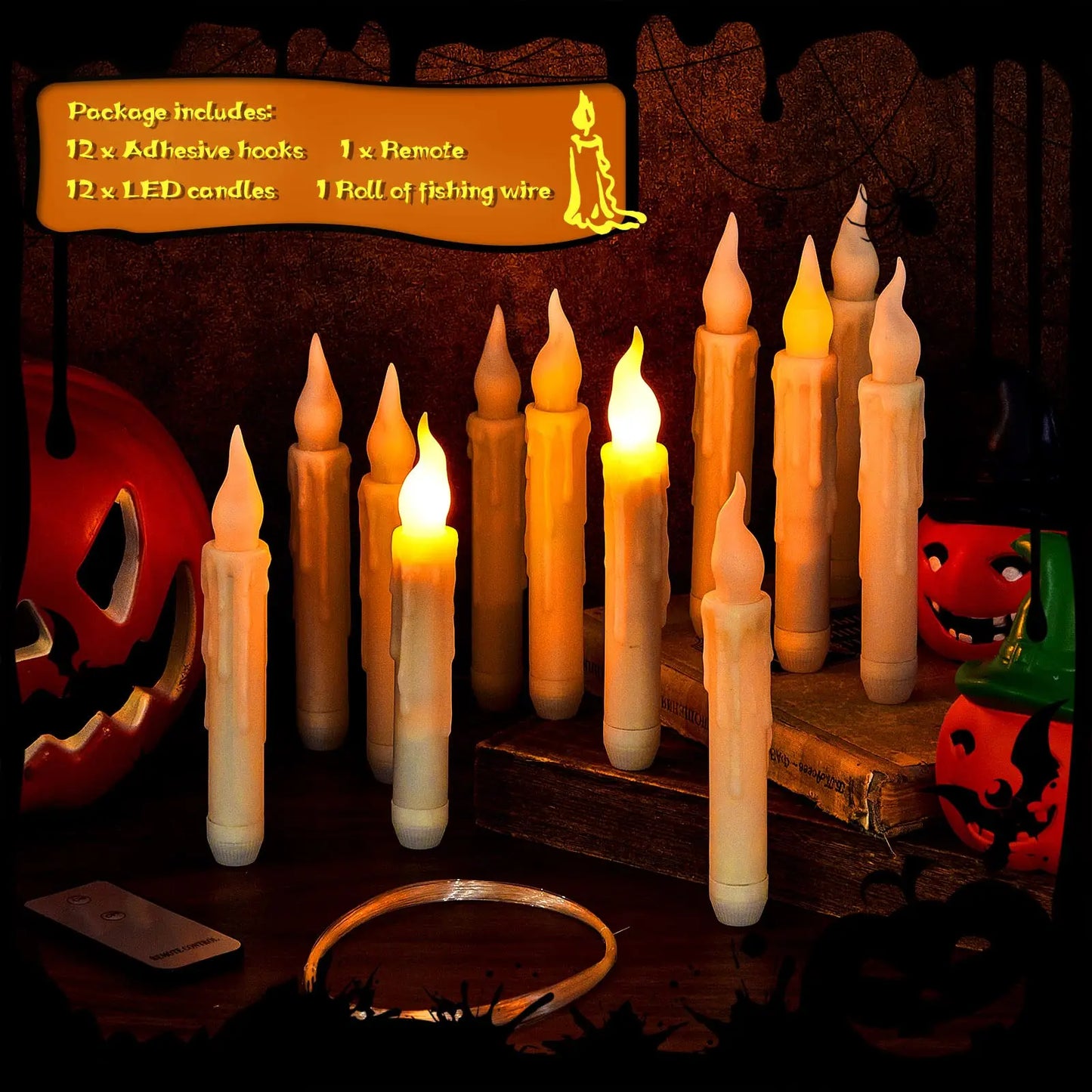 Floating LED Candles™ – 12/48/72pcs with Magic Wand for Party & Wedding Decor