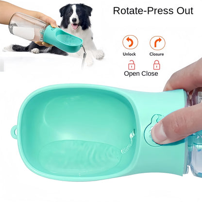 2-in-1 Pets Water Bottle & Food Dispenser – Portable Travel Cup for Pets