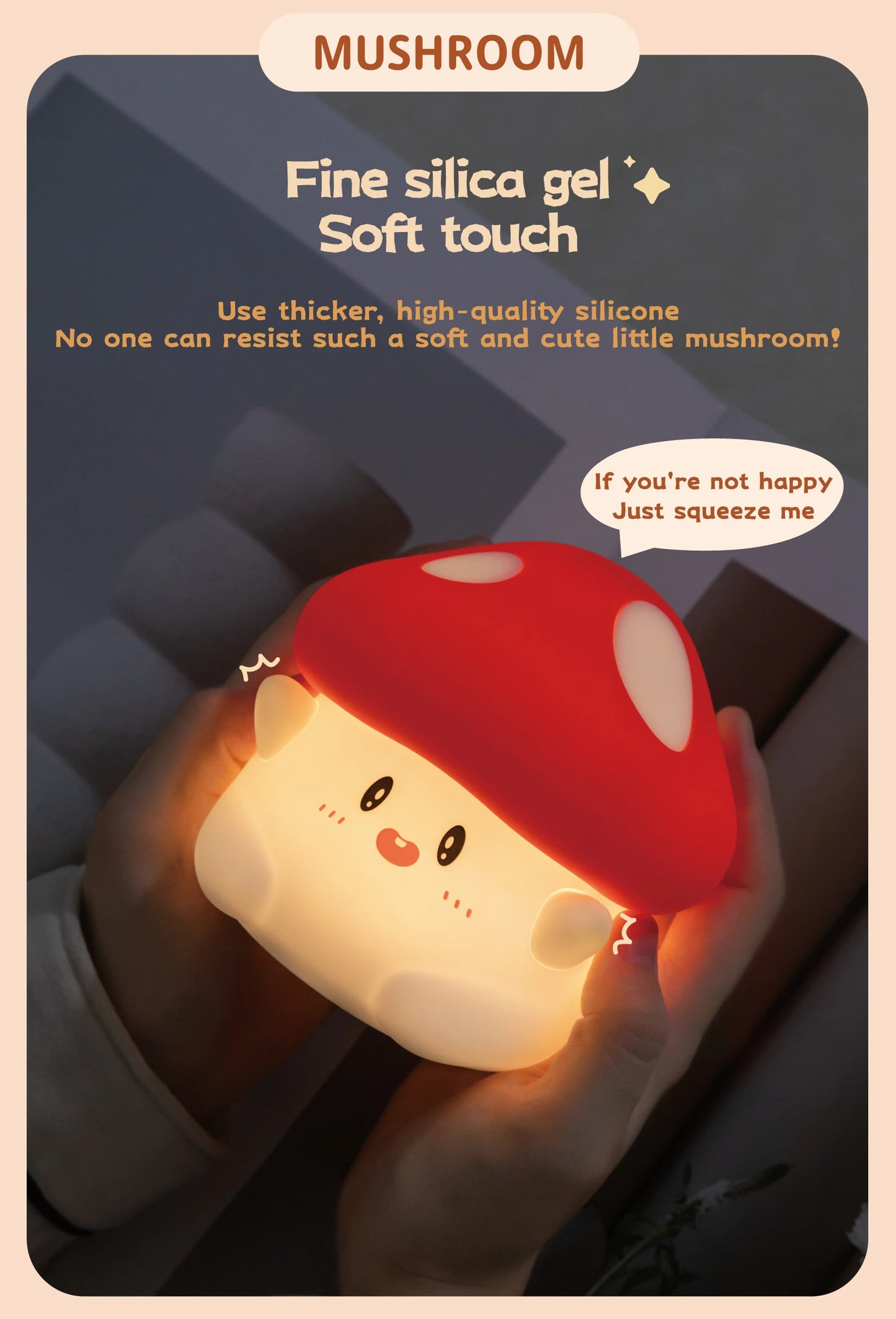 Halloween LED Night Light – Cute Silicone Pumpkin, Ghost & Mushroom Table Lamp for Kids, Nursery & Bedroom Gifts
