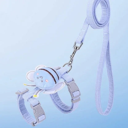 Bee-Themed Cat Harness & Leash Set – Adjustable & Comfortable