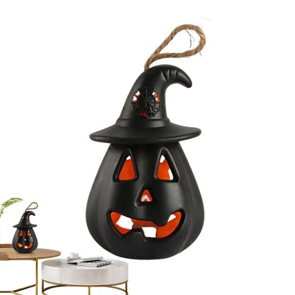 LED Halloween Pumpkin Ghost Lantern Lamp – DIY Hanging Candle Light Decoration for Home & Horror Props