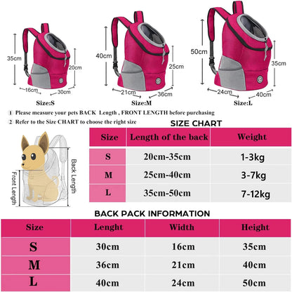 Small Dog Carrier Backpack – Breathable Travel Bag for Pets
