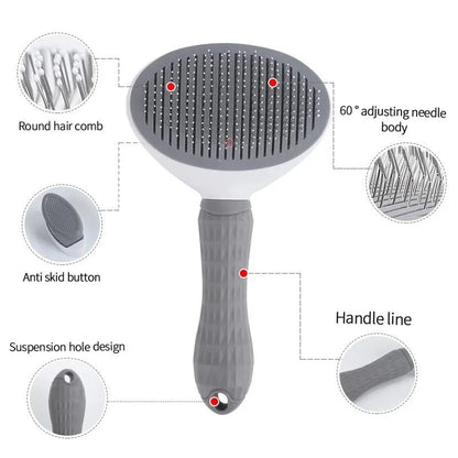All-in-One Pet Hair Brush – Grooming Tool for Cats & Dogs