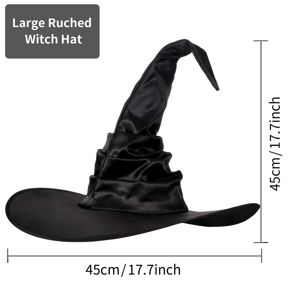 Witchy™ Halloween Black Wizard Hat
