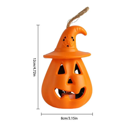 LED Halloween Pumpkin Ghost Lantern Lamp – DIY Hanging Candle Light Decoration for Home & Horror Props