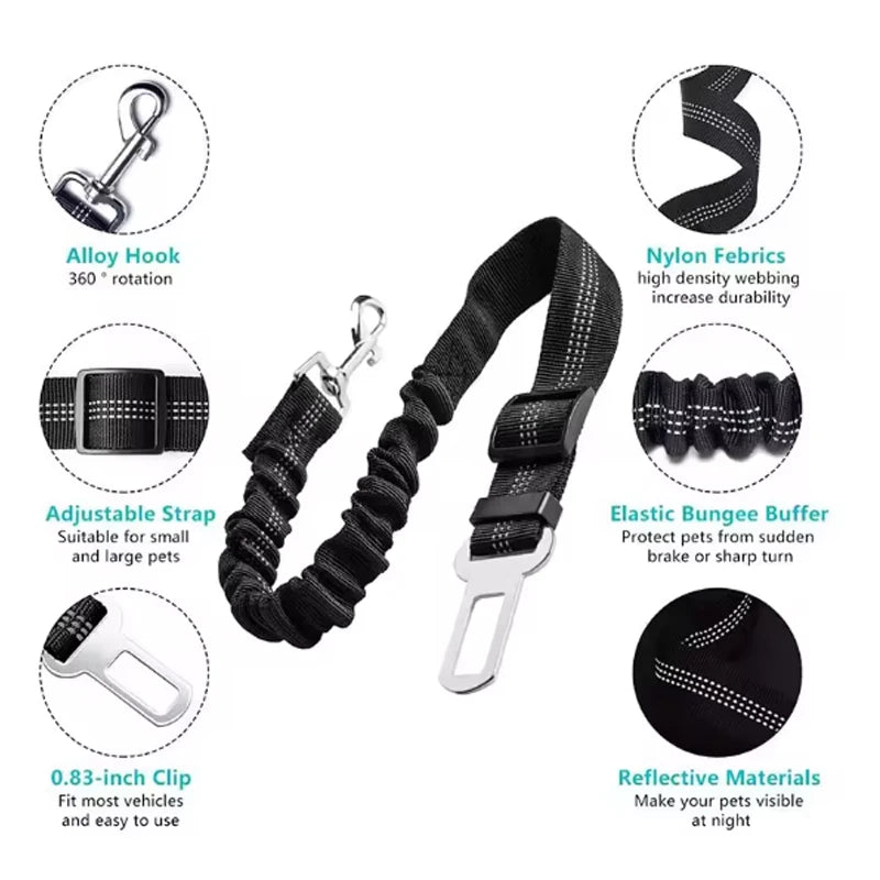 SafeRide™ Elastic Pet Car Seat Belt