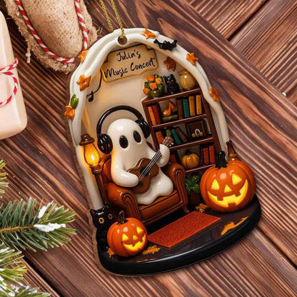 Cute Halloween Ghost Ornaments – Acrylic Warm Halloween Decorations for Indoor Home Decor
