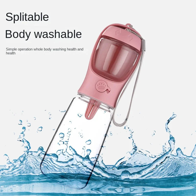 2-in-1 Pets Water Bottle & Food Dispenser – Portable Travel Cup for Pets