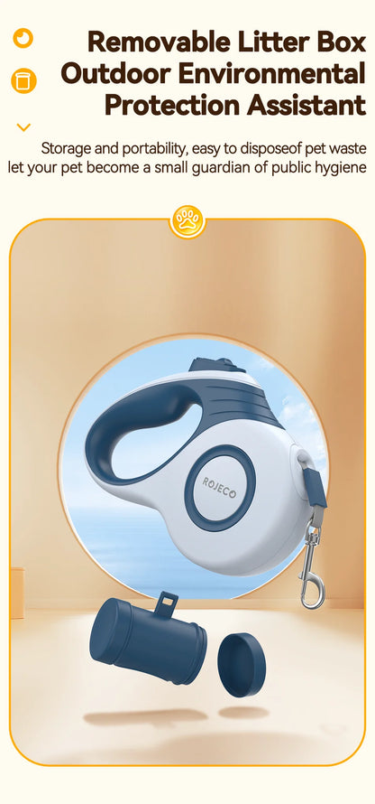 Pet Retractable Leash – 3M/5M for Walking Small Dogs & Cats
