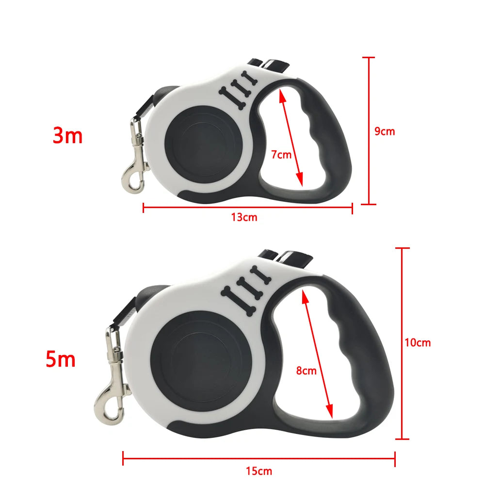Retractable Pet Leash – 3m/5m for Small & Medium Dogs & Cats