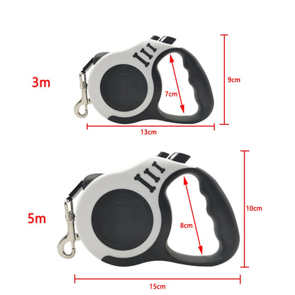 Retractable Pet Leash – 3m/5m for Small & Medium Dogs & Cats