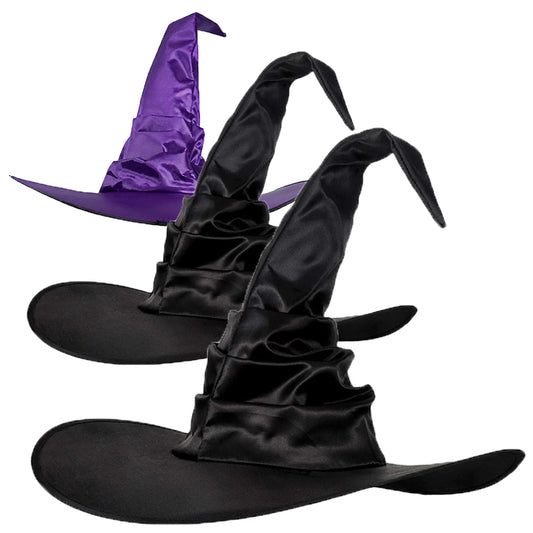 Witchy™ Halloween Black Wizard Hat