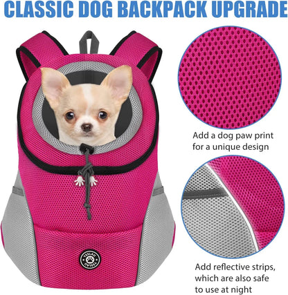 Small Dog Carrier Backpack – Breathable Travel Bag for Pets
